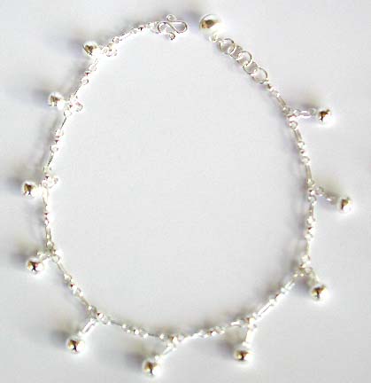 Sterling Silver Anklet with Jingle 