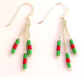 Wholesale jewelry store supply multi beaded sterling silver earring