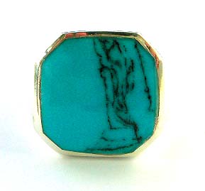 turquoise  gemstone silver ring