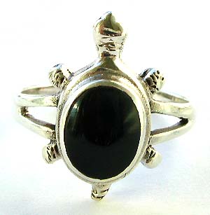 best wholesale jewelry - black onyx gemstone turtle sterling silver rings