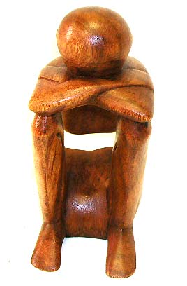 home interior decorating item, abstract carving primitive men 