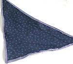 Dark blue color with tiny white dot design cotton triangle head bandana head scarf with tie