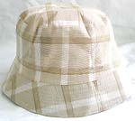 Double sided cotton bucket hat, one side of neutral line fashion, and flipped over for pure white with zipper design