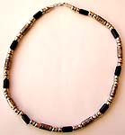 Bali silver beads with wooden black color beads forming fashion necklace