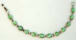Light green color oval shape cat eye stone forming fashion bracelet