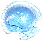 Blue color seashell style ceramic clay mand of fashion candle