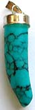 Long sword pattern imitation turquoise stone fashion pendant