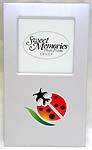 Straight stand luminium metal picture frame with lady bug design 