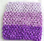 Three grade of purple color stretchable crochet headwrap