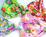 Assorted color and flower design cotton head bandana head scarf with stretchable end
