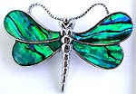 Dragonfly pattern fashion pin with abalone seashell inlaid