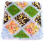 Assorted color dot pattern design fashion beaded purse 