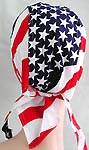 American spirit American flag design fashion cotton skullcap with tie