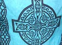 Assorted mystic Celtic pattern design blue fashion sarong wrap, made of rayon
