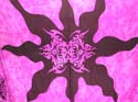 Light purple mystic Celtic pattern and fire flame design Batik rayon sarong 