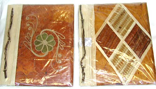 Supplier's unique item wholesale - natural material made of assorted design photo albums with rope on top