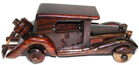 Unique design home decor - dark brown wooden classic car