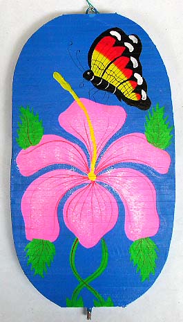 Fine garden art supply - butterfly flower pattern design blue fashion wind dancer