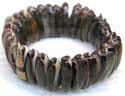 Black genuine seashell beads forming fashion strecthy bracelet