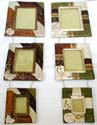 small chain connected assorted color and pattern design fashion photo frame set, made of natural material such as banana leaf, mulberry papers, recycling papers