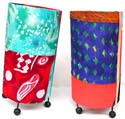 Assorted color and pattern painted fashion lampshape with stand