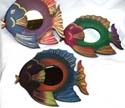 Assorted color tropical fish pattern design fashion mirror
