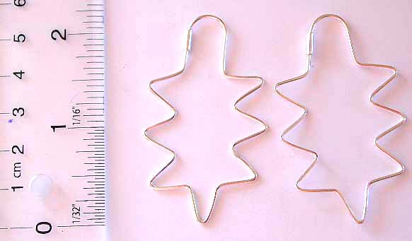Christmas tree pattern design sterling silver earring 