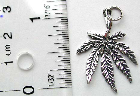 Tropical tree design sterling silver pendant