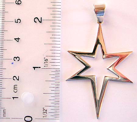 Sharp edge Christmas tree pattern design sterling silver pendant