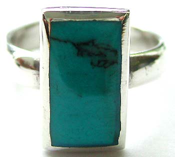 Vertically stand genuine blue turquoise stone embedded sterling silver ringnuine blue turquoise stone embedded sterling silver ring