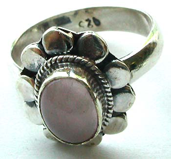 Assorted pattern design sterling silver ring with assorted color stone embedded in middle