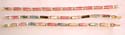 Long srtip pattern forming assorted color seashell embedded sterling silver bracelet