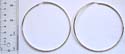 Big circular loop design sterling silver hoop earring