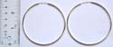 Medium size circular loop design sterling silver hoop earring