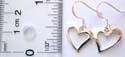 Cut-out heart shape pattern sterling silver earring with fish hook to fit