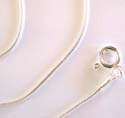 Rounded snake chain sterling silver necklace
