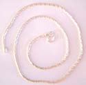Rounded thick chain lock design sterling silver necklace