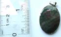 Oval shape labodarite seashell inaly sterling silver pendant