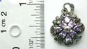 Multi mini marcasites and light purple amethyst stones forming sterling silver pendant 