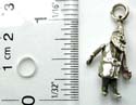 Legs and arms movable soldier man pattern design sterling silver pendant