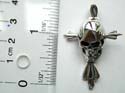 Stick-out head and chin skull pattern design sterlimg silver pendant 