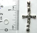 Jesus on cross design sterling silver pendant