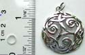 Cut-out knot work pattern design sterling silver pendant