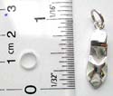 Slipper pattern design sterling silver pendant