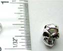 Mini skull design sterling silver pendant