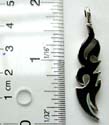 Black color Celtic fire pattern design sterling silver pendant