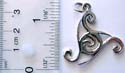 Cut-out Celtic majestic pattern design sterling silver pendant
