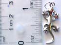 climbing gecko design sterling silver pendant