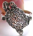Luck animal motif turtle pattern design sterling silver ring