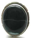 Assorted design genuine black onyx / amethyst stone inlay sterling silver ring